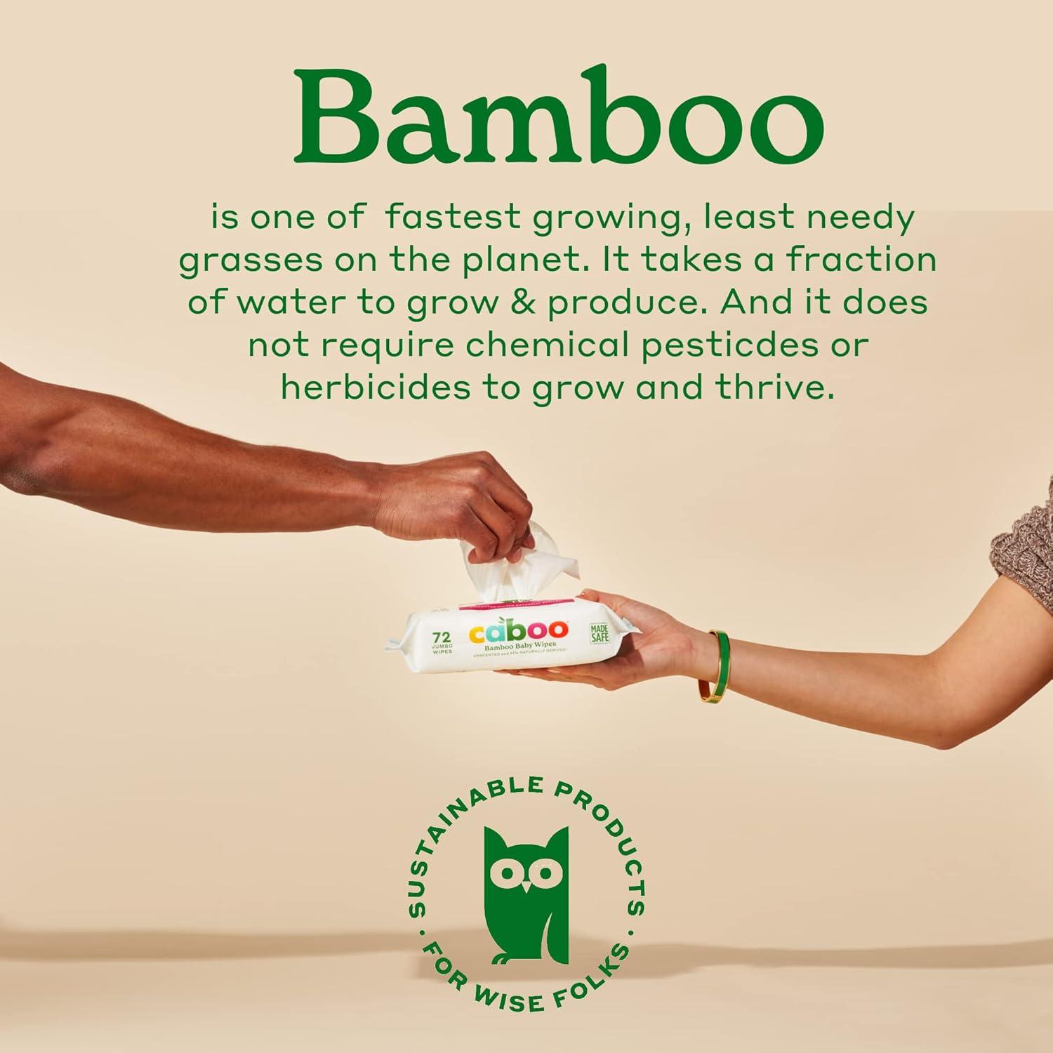 image:imageCaboo Tree Free Baby Wipes Naturally Derived Baby Wipes for Sensitive Skin 6 Resealable Peel Tab Travel Packs 30 Wipes Per Pack Total of 180 Wipes