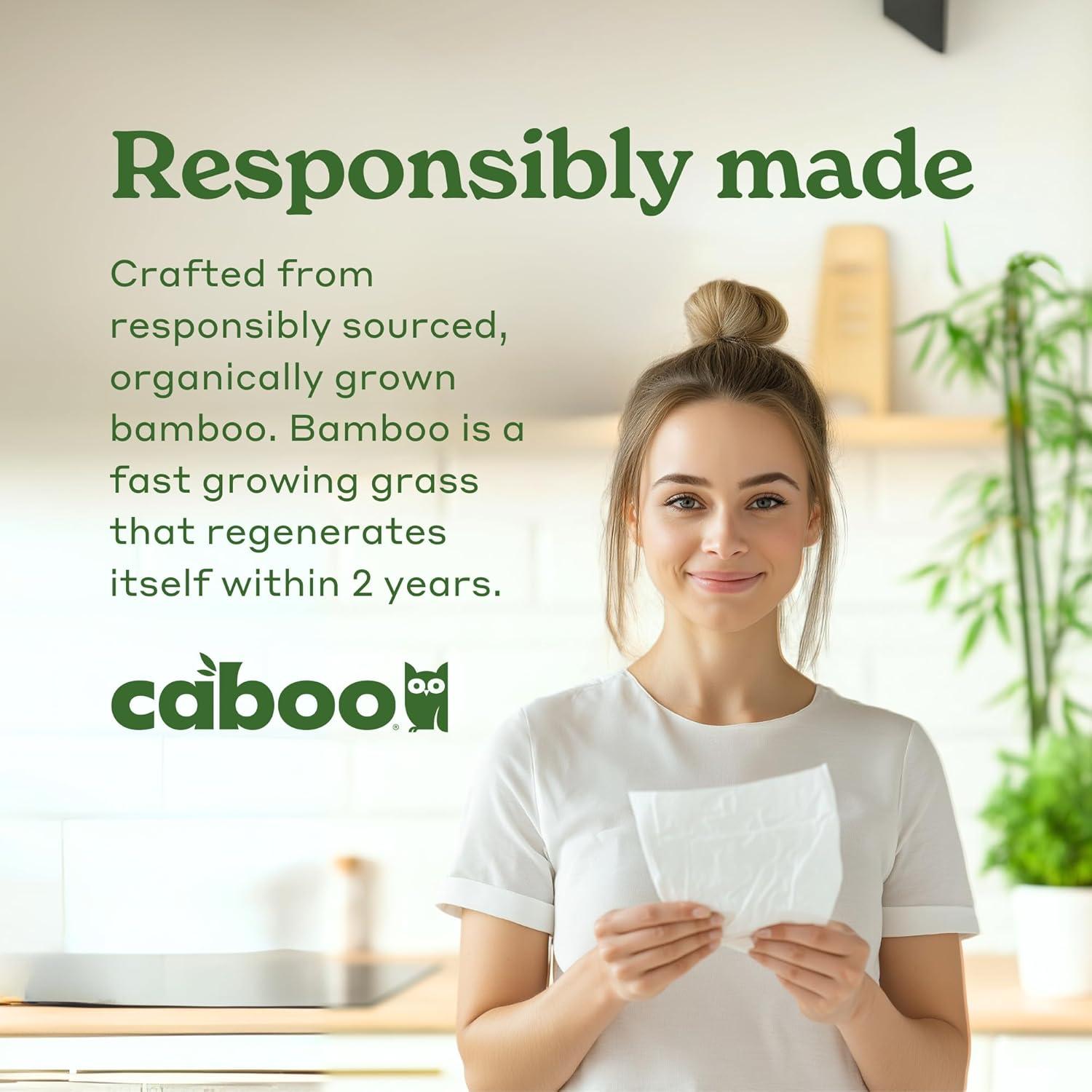 image:imageCaboo Tree Free Napkins 4 Packs of 250 1000 Total Napkins Sustainable amp Disposable Kitchen Napkin250 Count Pack of 4