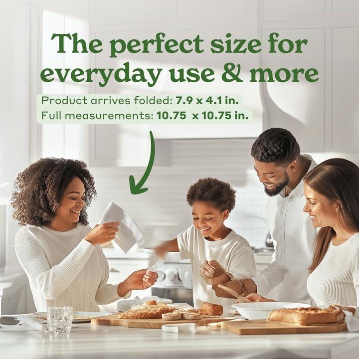 image:imageCaboo Tree Free Napkins 4 Packs of 250 1000 Total Napkins Sustainable amp Disposable Kitchen Napkin250 Count Pack of 4
