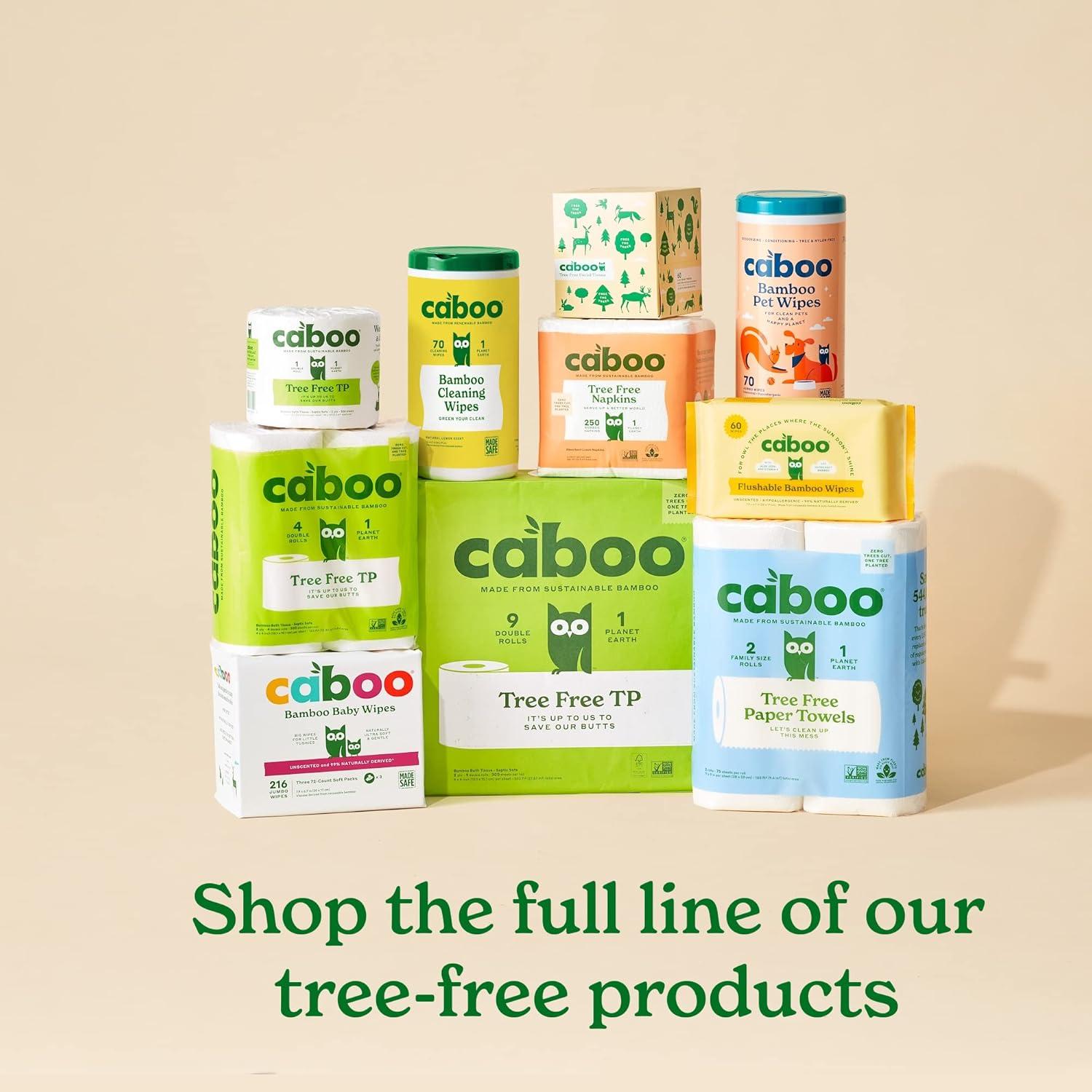 image:imageCaboo Tree Free Toilet Paper Septic Safe Eco Friendly Chemical Free Non Toxic 2 Ply Toilet Tissue Pack of 24 Double Rolls 300 Sheets Per Roll16 Count Pack of 1