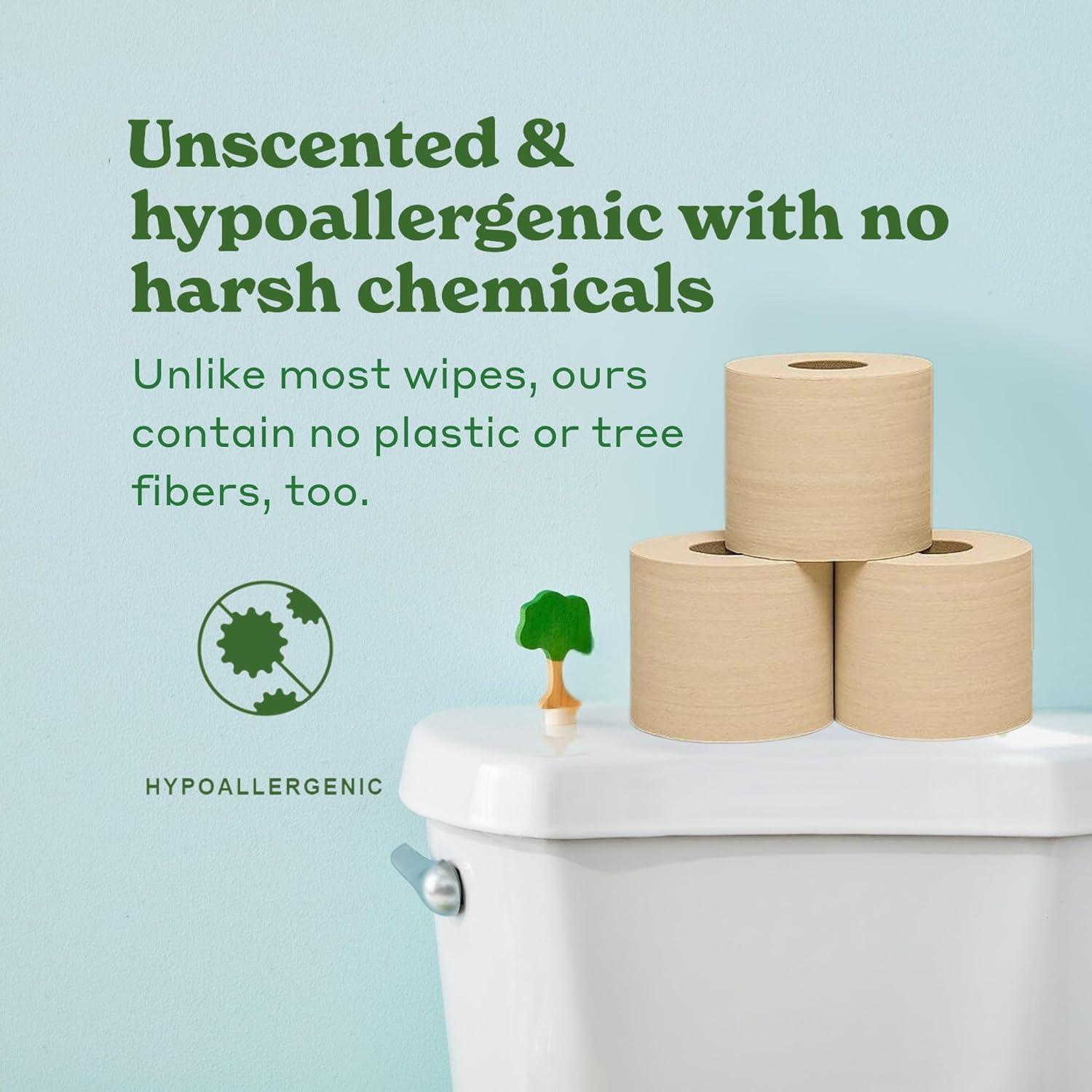 image:imageCaboo Tree Free Unbleached Toilet Paper Plastic Free Packaging Septic Safe Eco Friendly Chemical Free Non Toxic 2 Ply Toilet Tissue Pack of 12 Double Rolls 300 Sheets Per Roll